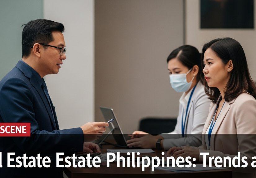 Manila skyline at sunset with tall buildings along the bay.