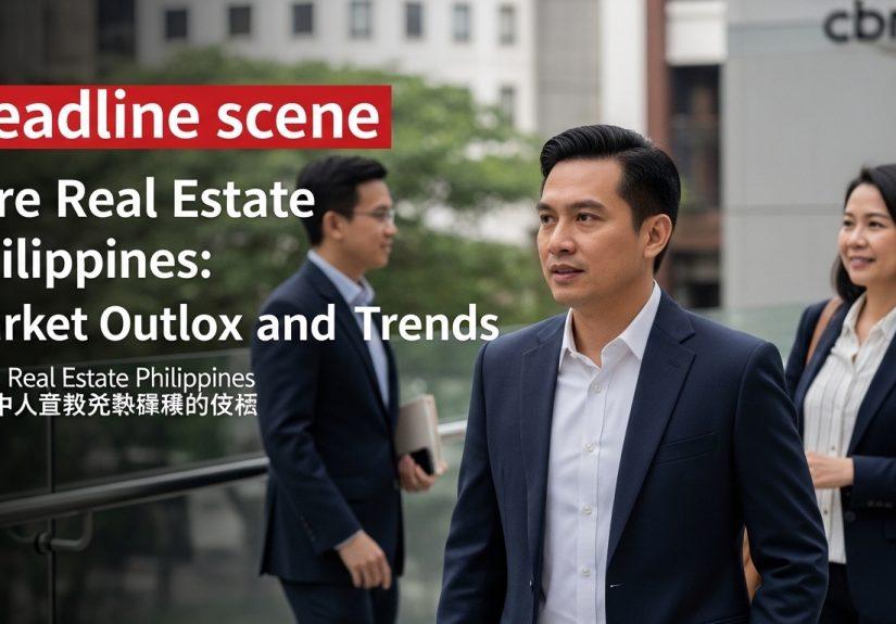 Manila skyline with cranes and a logistics park illustrating growth in Philippine real estate.