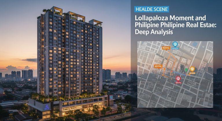 Skyline of a Philippine city with a prominent high-rise building and a soft overlay representing festival-related rental