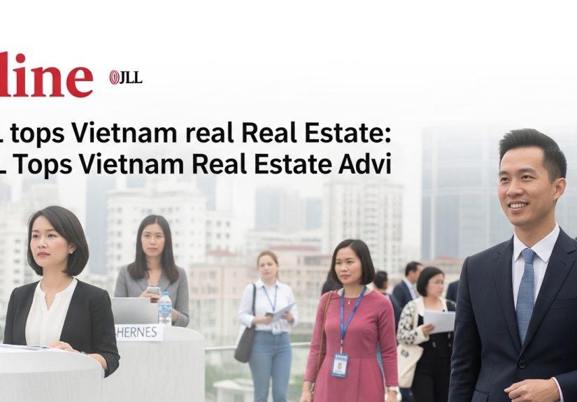 Infographic of JLL's leadership in Vietnam real estate advisory and implications for Philippine investors.