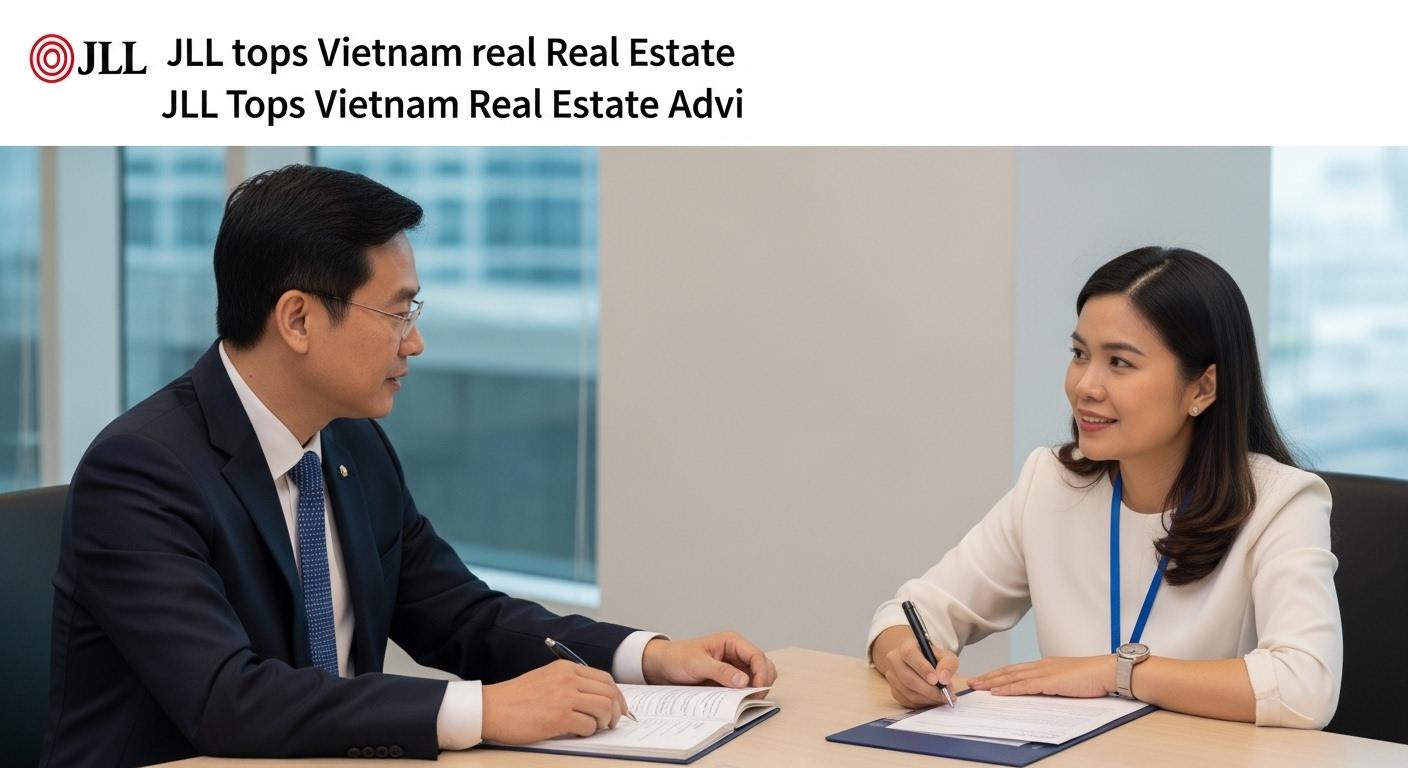 Infographic of JLL's leadership in Vietnam real estate advisory and implications for Philippine investors.